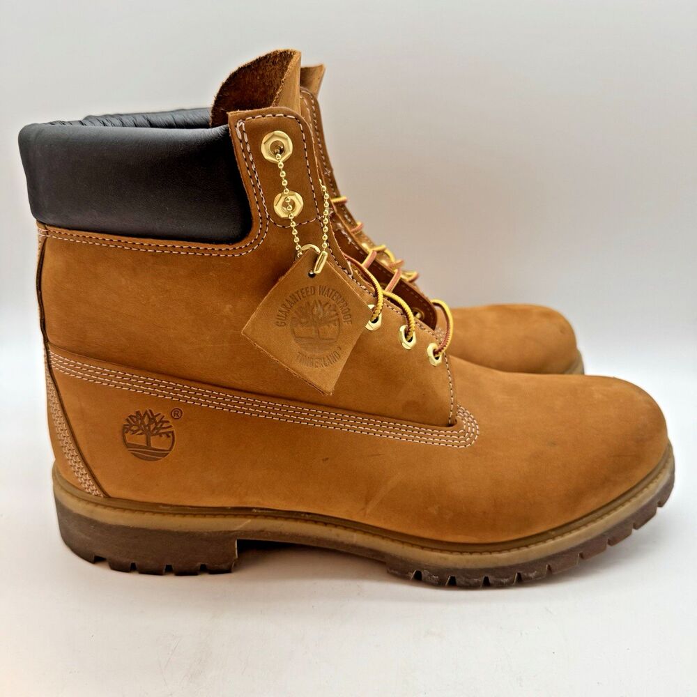 Timberland 10061 Premium Work Boots 13M Wheat 400g Primaloft Waterproof Nubuck